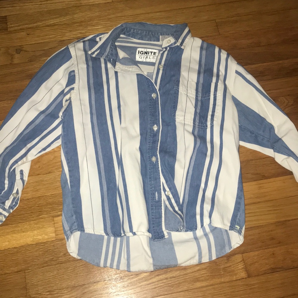 Denim Stripe Shirt Vintage